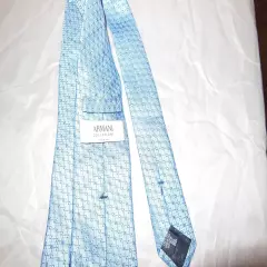 NICE ARMANI COLLEZIONI BLUE SKINNY SILK TIE