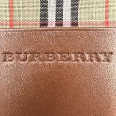 Burberry Key case 4 Rings Leather Nova Check Brown No Box F/S From JAPAN