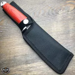 9.5" Fixed Blade Tactical Hunting Survival Gut Hook Camping Knife w/ Sheath Red