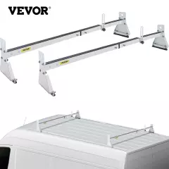 VEVOR Van Roof Ladder Rack, 2 Bars, 331 LBS Capacity, 52"-63.8" Adjustable Stee