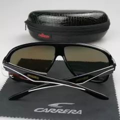 Men Women Retro Sunglasses Unisex Square Bright Black Frame Carrera Glasses C19