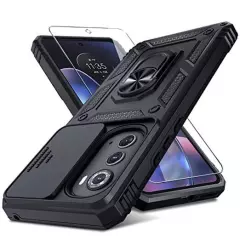 Janmitta Compatible with Moto Edge 2022 Case Built in for Moto Edge 2022 Black