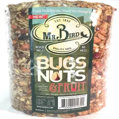 Mr. Bird Wild Bird Seed Large Cylinder Bugs, Nuts & Fruit 4 lbs. 2 oz.