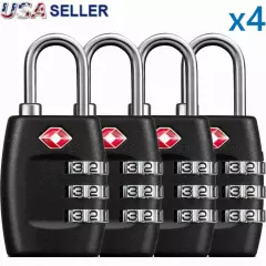 TSA Lock Suitcase Travel Luggage 3 Digit Combination Reset Padlock Backpack New