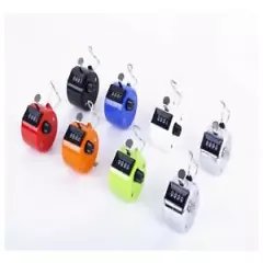 Hand Tally Counter 4 Digit Number Dual Clicker Golf Handy Convenient Red（8pcs）