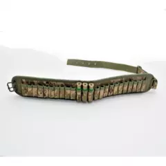 Premium Quality Cartridge Belt Shotgun Shell Holder Bandolier Camo 16-12Ga.