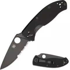 Spyderco C122GBBKPS Black Tenacious Hunting Tactical Folding Knife Pocket Folder