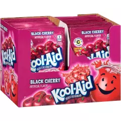 50 Packs of Kool Aid BLACK CHERRY Flavor Drink Mix Packet NEW