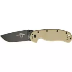 Ontario 8846DT G10 Desert Tan RAT-1 Black Blade Linerlock Folding Pocket Knife