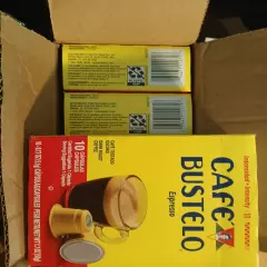 Café Bustelo Espresso Dark Roast Coffee, 10 Count Capsules for Espresso Machines