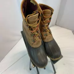 L.L. Bean Gore-Tex Maine Hunting Duck Boots Womens Sz 7 Tan Leather YGI B1S-10