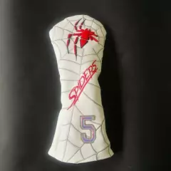 White Spider Embroidery Golf Club 3 5 Fairway Wood Head Cover For Odyssey