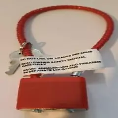 Red Gun Lock, With Keys. 6" Tall. FREE SHIPPING.