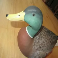 14Z/SIGNED CARL HUFF PHASE IV 1985/1990 GLASS EYE DUCK DECOY!