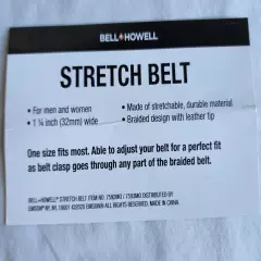 Bell & Howell Men's Stretch Belt (Brown And Black Belt) *Damaged Box* 