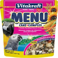 Vitakraft Menu Premium Parrot Food - Vitamin-Fortified - Macaw, Amazon, Conure, 