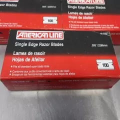 5 NEW! American Line Single Edge Standard Razor Blades .009" 100pk 66-0089