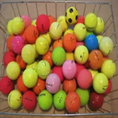 60 ASSORTED COLOR MIXED MODELS AAA+ GOLF BALLS, MINT 