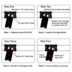 Highwild Platform Brackets Multi-Use 4x4 Compound Angle Brackets (4 X Set of 4)