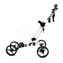 Portable Foldable Golf Club Cart Trolley+Scorecard Umbrella Stand Drink Holder 