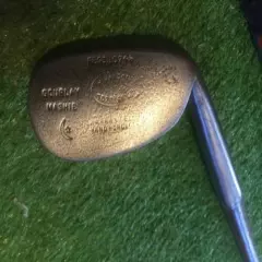 ANTIQUE VINTAGE HARRY VARDON Lined Face Mashie Iron with Gourlay CM Moon +Star