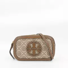 Tory Burch Mini T Monogram Crossbody Bag Hazelnut Brown OS