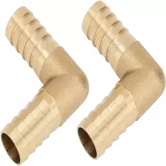 Brass Hose Barb Fitting 90 Degree Elbow 5/8 Barbed X 5/8 Barbed Fuel