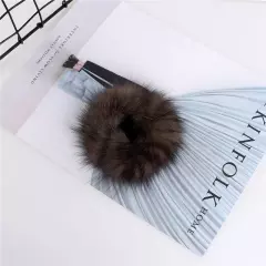 Luxury 100% Real Sable Mink Fur Ponytail Holder Stretchy Scrunchie Hair Tie