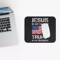 Jesus, Trump, American Flag Mouse Pad (Rectangle)