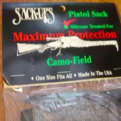 New SackUps Pistol Sleeve for Storage ~ USA Made ~ OSFM ~ Camo Field