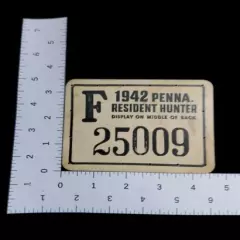 1942 PENNSYLVANIA ANTIQUE HUNTING LICENSE