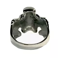 Stainless Steel Men’s Biker Style Ring Skull Top Hat Bones Size 11 - 9+ Grams