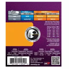 3 Set Of Elixirr 11052 Nanoweb 80/20 Bronze Light Acoustic Guitar Strings 12-53