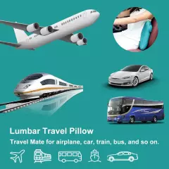 Inflatable Travel Nursing Waist Pillow Blow up Lumbar Body Back Support Pillow