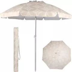 Outdoor Umbrella - Sun Protection, Rain Resistant, Windproof with Manual Open-Cl