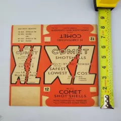 Vintage Comet Shotshells 12 Cal. 12GA Shotgun Shell EMPTY Box 25 - 2 5/8 Austria