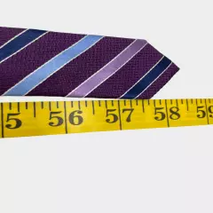 Croft & Barrow Purple Striped Repp Regimental Silk Necktie Tie Men's 3" x 58"