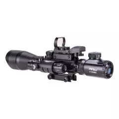 Pinty 4-12X50 Hunting Rangefinder Reticle Rifle Scope Dot Sight & Green Laser US