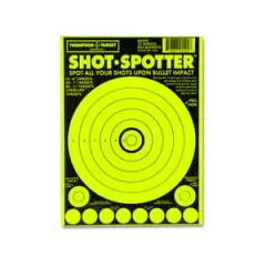 Thompson Target Shot Spotter Green Ultra Bright Adhesive Shooting Targets 6"x9"