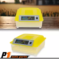 New 48 Egg Incubator Duck Bird Temperature Control Automatic Turning Yellow