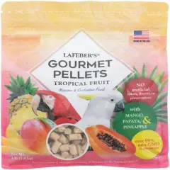 Tropical Fruit Gourmet Pellets Pet Bird Food, No Added Sugar, Made with Non-Gmo 