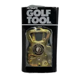 Ultimate Golf Tool Ball Marker Cleat Groove & Remover Knife Bottle Opener in Box