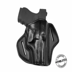 OWB Open Top Concealable Leather Belt Holster Fits Walther PPQ 9mm 