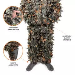 Arcturus 3D Leaf Ghillie Suit (All-Season Hardwood) Hunting Jacket & Pants Set