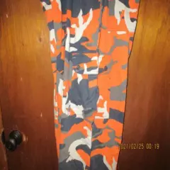 Boulder Creek Men's Orange Camo Pants 2XL Tall 2X 40 x 34 Thermo Lined Fleece