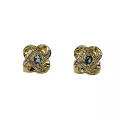 Gorgeous December Topaz Color Birthstone Stud Earrings Fine Jewelry Post Back