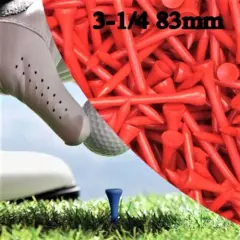 X 200 Orange NEW GOLF TEE NATURAL WOODED TEES 3-1/4" 83MM LONG LENGTH