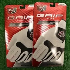 2 Wilson Staff Grip Soft Golf Gloves - Left Hand - Large