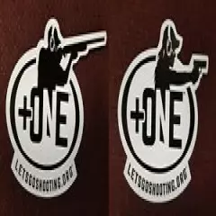 2022 Shot Show "Lets Go Shooting. org" 2 stickers Man & Woman Las Vegas NEW RARE