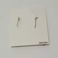 lia sophia Earrings Black & Gold-tone dangle pierced earrings-New on orig, card